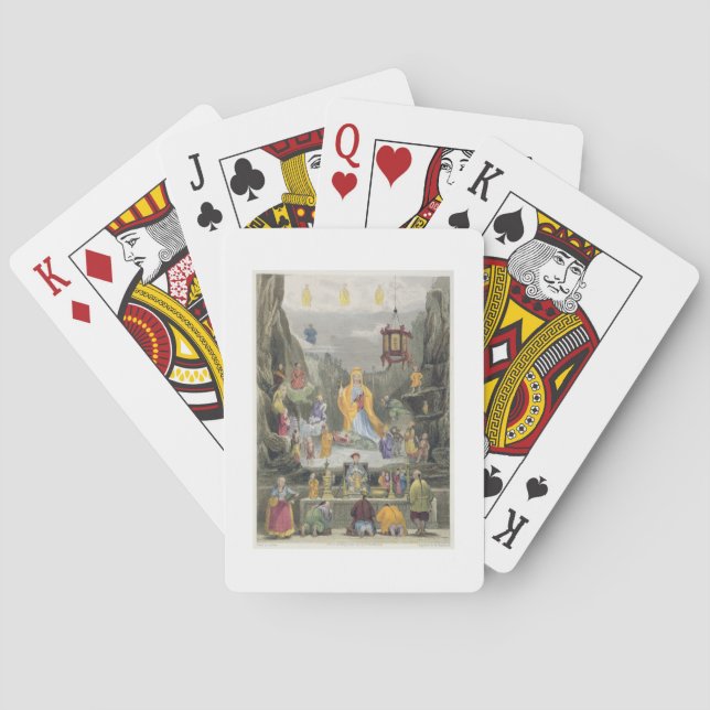 Altarebiet i "Yun det Stzoo Stzee" tempelet, ting Casinokort (Baksidan)