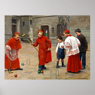 Altarepojke~ som leker Croquet~Paul Poster