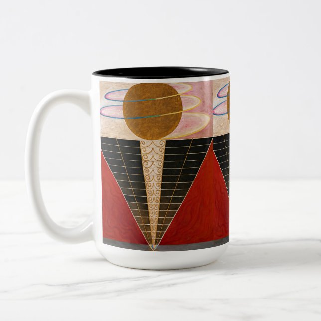 Altarpart, Group X, No.2 av Hilma af Klint Två-Tonad Mugg (Vänster)