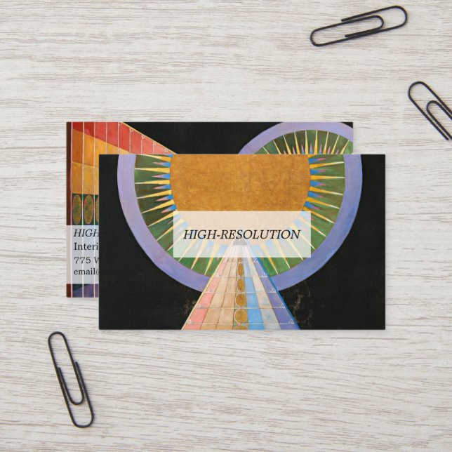 Altarpart, grupp X, nr 1 av Hilma af Klint Visitkort (Fram/Back In Situ)