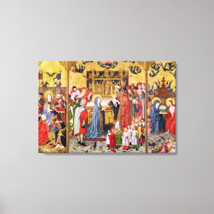 Altarpiece av de sju glädjearna av oskulden canvastryck