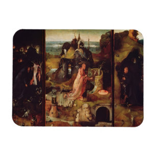 Altarpiece av enslingarna (olja på panel) magnet