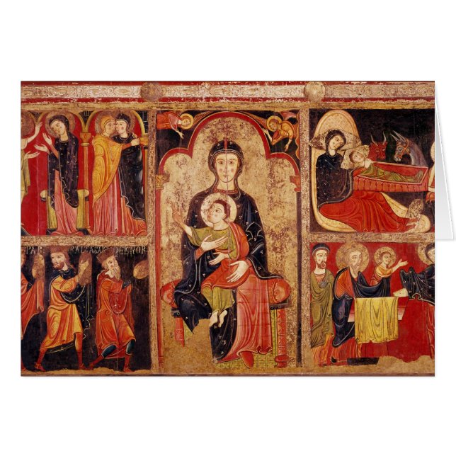 Altarpiece av St. Maria de Avila Hälsningskort (Framsidan Horizontal)