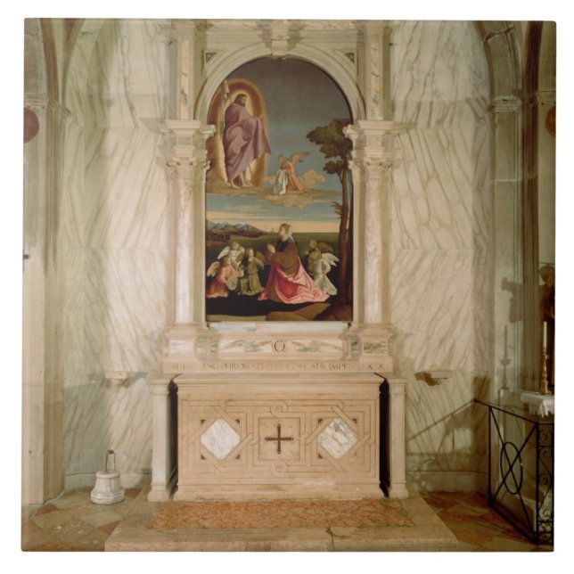 Altarpiece för St. Christina Kakelplatta (Framsidan)