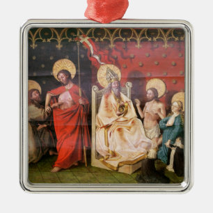 Altarpiece som visar Kristus med St Thomas Julgransprydnad Metall