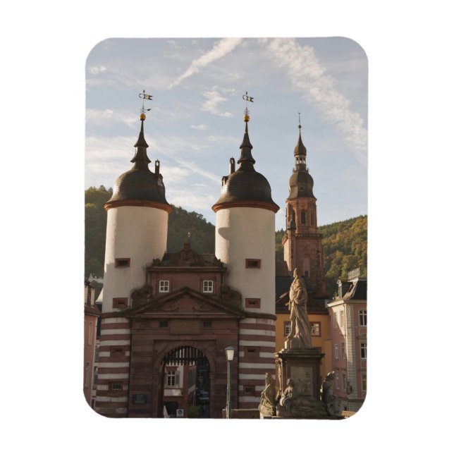 Alte Brucke in Old Town, Heidelberg, Tyskland Magnet (Vertikal)