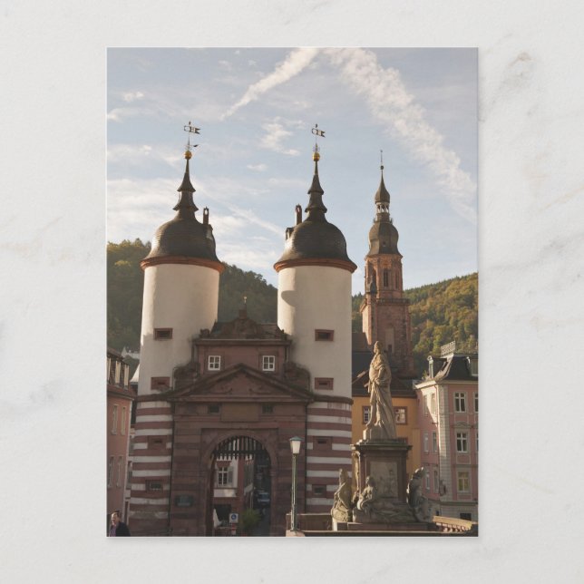 Alte Brucke in Old Town, Heidelberg, Tyskland Vykort (Framsida)