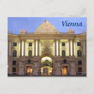 Alte Hofburg på natten på fotot i Wien Vykort