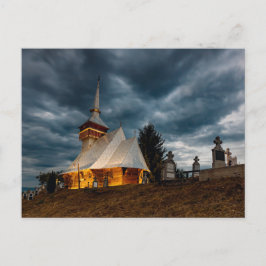 Alte Holzkirche von Chiscau in Rumänien Vykort