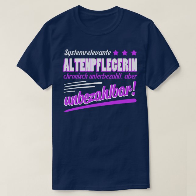 Altenpflegerin Geschenk T Shirt (Design framsida)