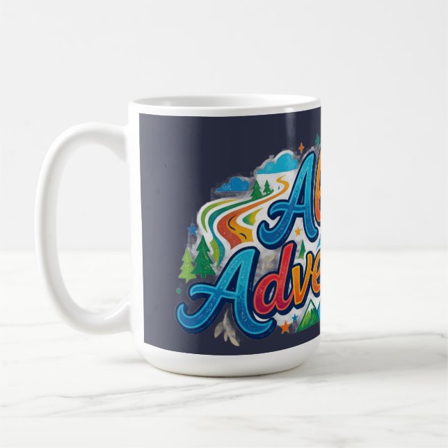 Alter Adventures – Djärv Grafisk Äventyrs-T-Shirt Kaffemugg (Vänster)