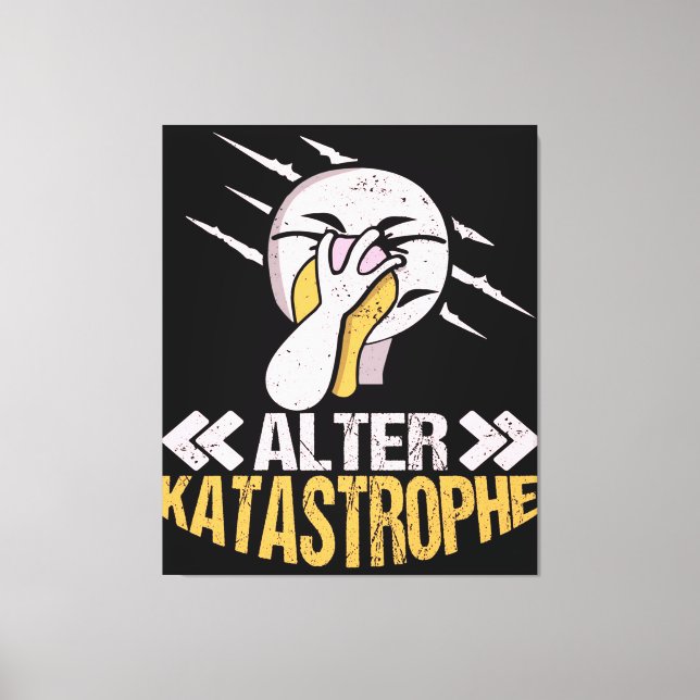 Alter Katastrophe Flamingo | Gåvägare Flamingo Canvastryck (Framsida)