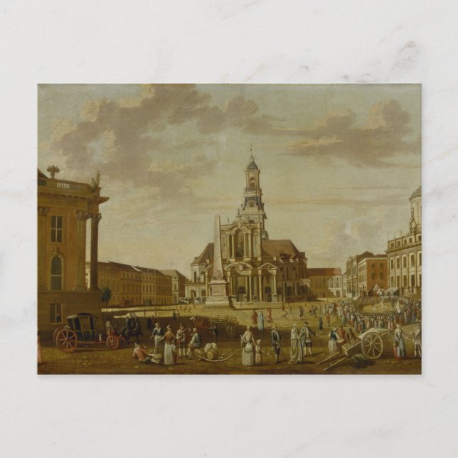 Alter Markt med St.-kyrkan. Vykort (Framsida)