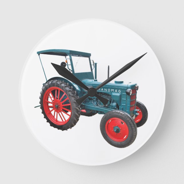 Alter Traktor Rund Klocka (Framsida)