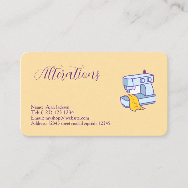 Alterations Visitkort (Framsida)