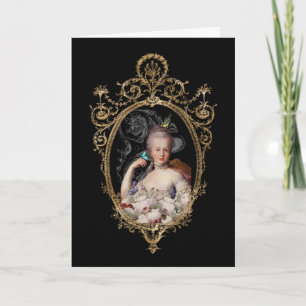 Altered young Marie Antoinette fransk portait Car Kort
