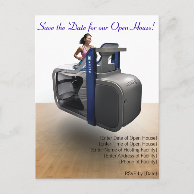 AlterG Open House-inbjudan Meddelande Vykort (Framsida)