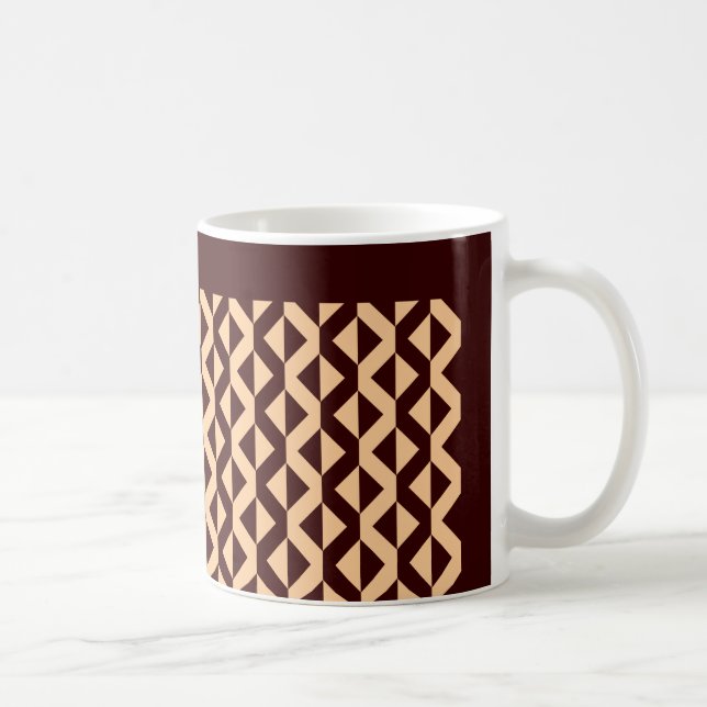 Alternate ZigZags - Sand and Walnut Kaffemugg (Höger)