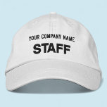 Alternativ apparat med broderade personalhatt vit<br><div class="desc">Anpassa enkelt den här vita, alternativa apparaten som är broderad med din egen anpassningsbar. Du kan också anpassa den med logotypen eller med andra bilder. Den här chiningshatten är 100% bomull för stil. Justerbar oisex stil för manar eller kvinnor. Finns i andra färg. Ingen minsta orderkvantitet och ingen konfigurationsavgift. Zazzle...</div>