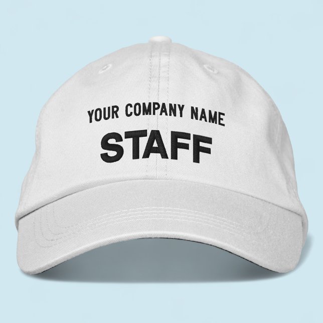 Alternativ apparat med broderade personalhatt vit broderad keps (MISOOK White Embroidered Staff Baseball Cap)