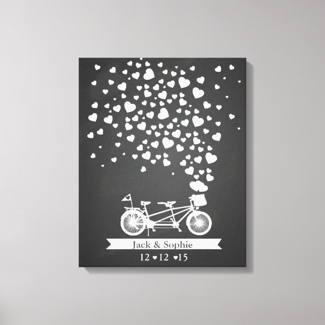 Alternativ bröllop-gäst, bok tandem chalkboard canvastryck (Framsida)