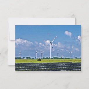 Alternativ energi - Solenergi och Vind Tack Kort