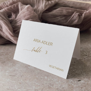 Alternativ för Calligraphy-meny i elegant Guld Pla Bordsnummer