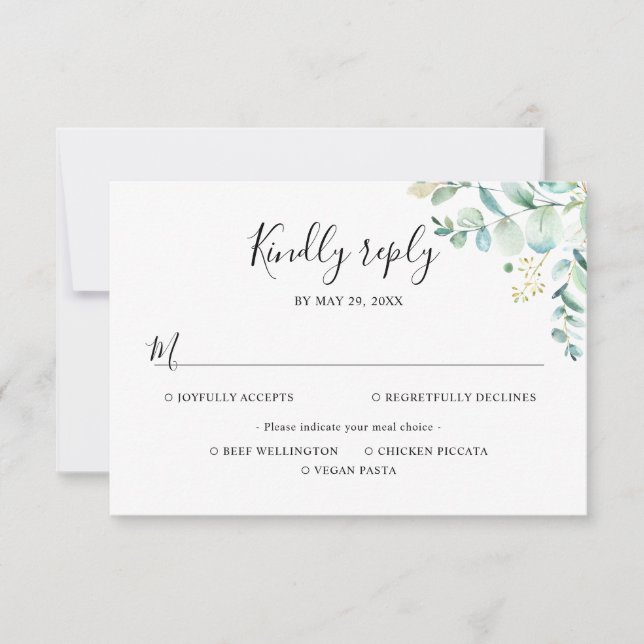 Alternativ för eukalyptus Greenery Meal OSA Kort (Framsida)