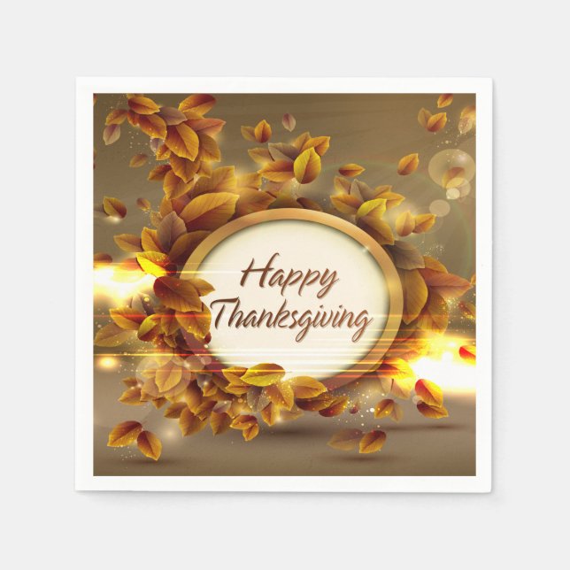 Alternativ för Happy thanksgiving 3 Pappersservett (Framsidan)