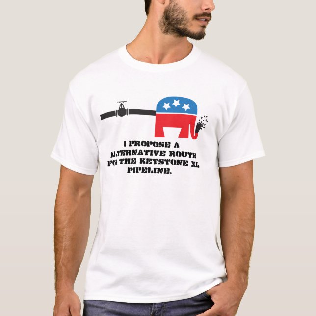 alternativ för keystonexl-pipeline tee shirt (Framsida)
