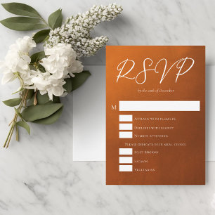 Alternativ för mat för Rustic Burnt Orange Boho Br OSA Kort