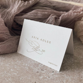 Alternativ för Romantic Guld Calligraphy Menu Plac Bordsnummer