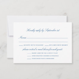 Alternativ för strimlad massmåltid Elegant bröllop OSA Kort