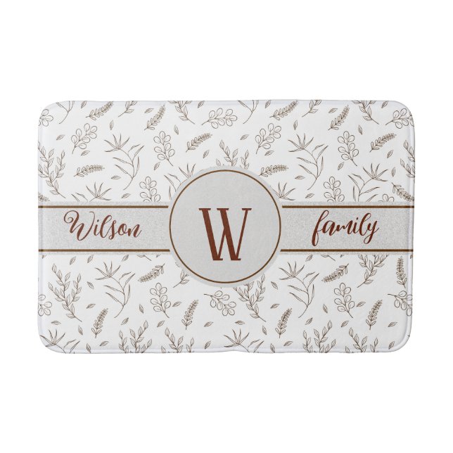 Alternativ för växterna Mönster 5 Färg i bakgrunde Badrumsmatta (Framsidan)