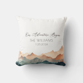 Alternativ gästbok till bröllop Orange Mountain Kudde