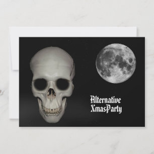 Alternativ Gothic Skull-jul Inbjudningar