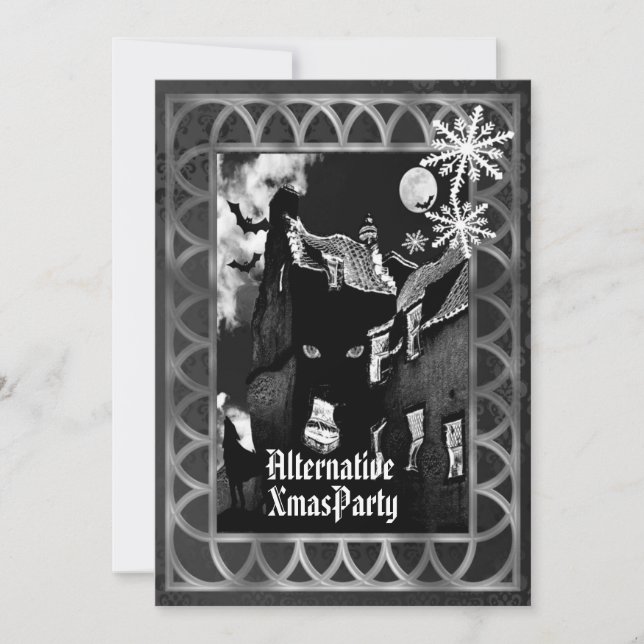 Alternativ gotisk jul inbjudningar (Framsida)