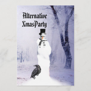 Alternativ gotisk snögubbejul inbjudningar