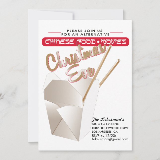 Alternativ julafton inbjudningar (Framsida)