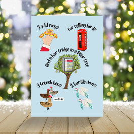 Alternativ julkort för 12 dagar julfirande helgkort