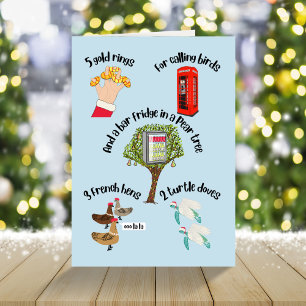 Alternativ julkort för 12 dagar julfirande helgkort