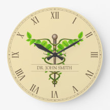 Alternativ medicinsk Caduceus Grönt Lövs Beige