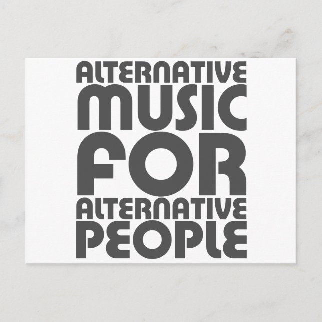 Alternativ musik 4 Alternativa personer - Emo Sten Vykort (Framsida)