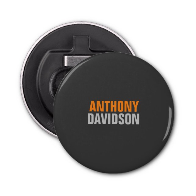 Alternativ Perfekt Cute Grått Orange fet text Flasköppnare (Framsidan)