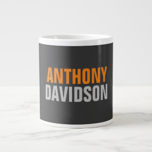 Alternativ Perfekt Cute Grått Orange fet text Jumbo Mugg
