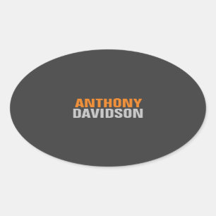 Alternativ Perfekt Cute Grått Orange fet text Ovalt Klistermärke