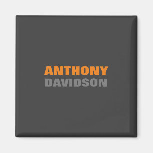 Alternativ Perfekt Storlek Grå Orange Fet Text Magnet