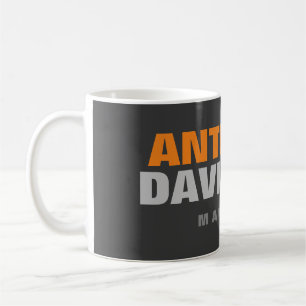 Alternativ Perfekt, Storlek Grått Orange, fet text Kaffemugg