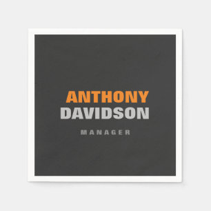 Alternativ Perfekt, Storlek Grått Orange, fet text Pappersservett