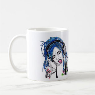 Alternativ tatuerad Dreadlock flickamugg Kaffemugg